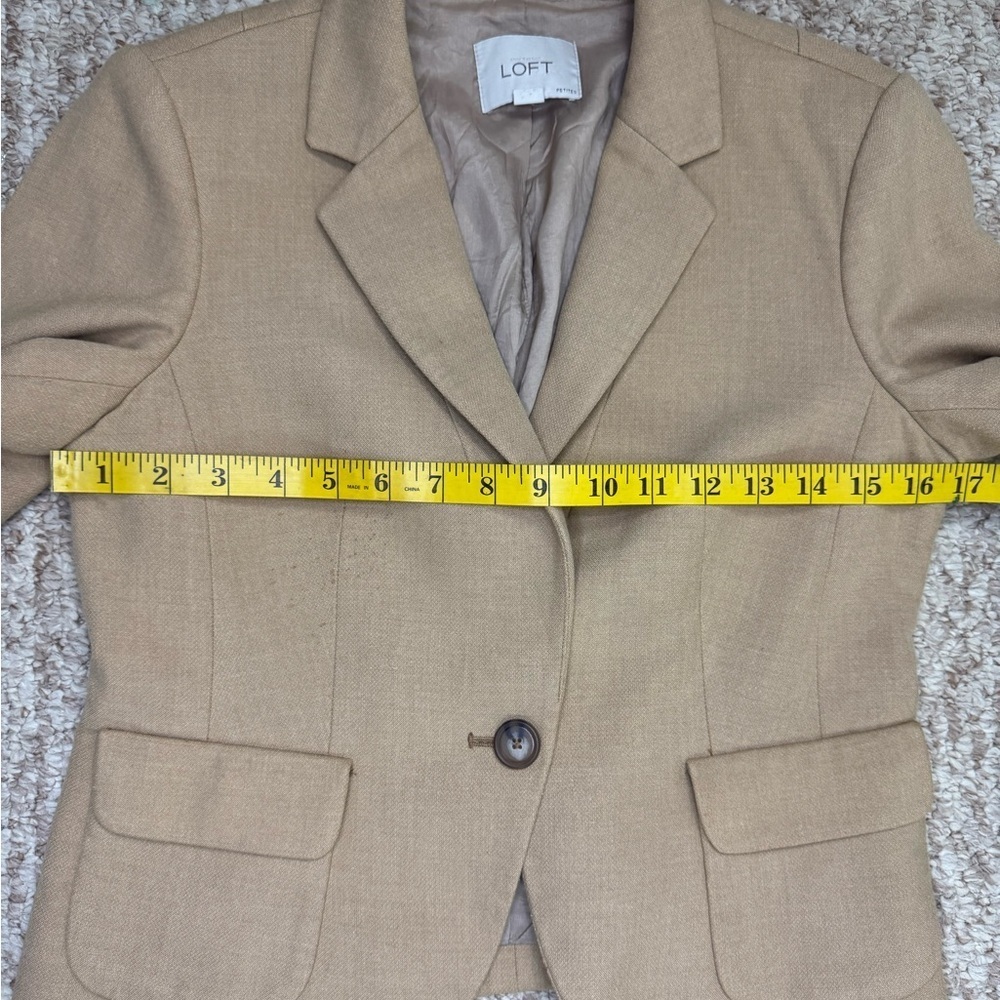 Loft Classic Tan Blazer Suit for woman’s.  B5 - Picture 13 of 17